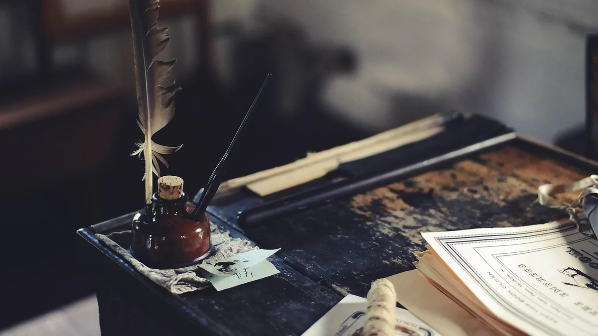 desk, ink, feather, quill, pen, education, paper, table, vintage, workplace, writing, author, writer, documents, quill, pen, education, writing, writing, writing, writing, writing, author, writer, writer, writer, writer
